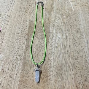 White marble stone necklace